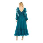 Mac Duggal  68254 Romantic Teal Ruffle Gathered Tiered Tulle Dress NWT 10 $498 Photo 8