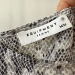 Equipment  Layla Silk Black & Cream Snake Print Cami Top, Size Medium Photo 5