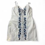 36.5 Floral Embroidered Lace Up‎ Mini Dress Photo 6