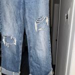 ZARA  Blue Distressed Boyfriend Jeans Photo 2