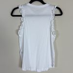 Kate Spade  White Eyelet Trim‎ Tank Top 100% Cotton Size XS Photo 2