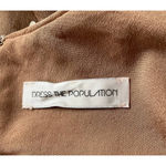 Dress the Population  Sequin Lace Overlay Dress Long Sleeve Cream Size Small FLAW Photo 8