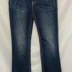 Miss Me Chloe Dark Indigo Boot Cut Jeans Wo size 29 bold stitching silver accent Photo 0