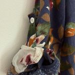 Floral Print Women's Top Blue Size L Photo 3