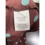 Bobeau Size Medium Dara Printed Dress Brown Green Polka Dots Hourglass Midi Photo 4