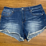 Altar'd State  Denim Shorts Womens Size 29 Pom Trim Distressed Blue Jean‎ Shorts Photo 0