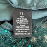 Dress Barn Collection Dark Green Lace Cowl Neck Sleeveless Midi Formal Dress 12 Photo 5
