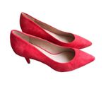 Boden Classic Suede Heels Hot Pepper Red Suede 37 Size 6 Photo 1