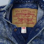 Levi's VTG 57511 Trucker Blue Denim Jean Jacket Womens Size M Elastic Waist Acid Photo 1