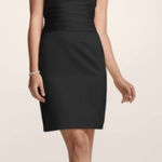 David's Bridal David’s Bridal Black Satin Oasis Bridesmaid Formal Dress Size 6 Holiday Wear Photo 0