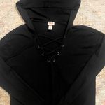 Mossimo Supply Co Lace Up Hoodie in Black Photo 2