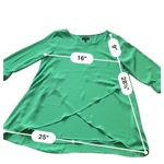 The Limited  Teal green 3/4Sleeve Tie Cuffs Shift Sheath blouse size M Photo 6