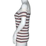 Aeropostale Shirt Junior XL White Pink Stripe Seriously Soft Off Shoulder Casual Photo 2