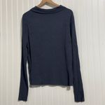 Good American  Ribbed Knit Long Sleeve Polo Top Midnight Blue Size 7/8 (4XL/5XL) Photo 1