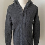 Skull Cashmere EUC  Gray Cable Knit Omega Zip Wool Sweater, S‎ Photo 0