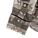 Rock & Roll Denim Western Patterned Rodeo Button Down Snap Long Sleeve Shirt XS Brown Photo 3