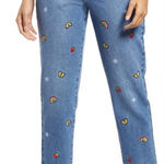 BP  Embroidered High Waist‎ Mom Denim Jeans Size 31 Photo 0