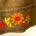 Koret Dark Green Embroidered Floral cardigan, jacket, Zipp front sz L Size L Photo 3