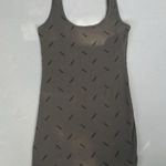 Atmosphere Green Feather Sleeveless Tank Dress Size 6 Photo 5