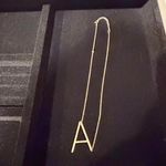 Initial Letter “A” gold minimalist necklace Photo 3