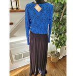 Boutique Sexy Diva Women Blue & Black Polyester Long Sleeve Long Maxi Dress M Size M Photo 7