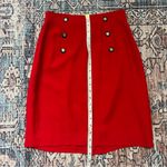 Vintage Gantos Red Women's Pencil Skirt with Button Accents Size 8 Photo 8