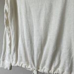 Three Dots  oversized drawstring metallic sweatshirt top Photo 3