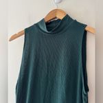 American Eagle  Outfitters Women's Emerald Green Mock Neck Ribbed Tank Top Photo 3