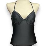 Old Navy Bandeau-Style Halter Ruffle Trim Swimsuit Black Medium Photo 3