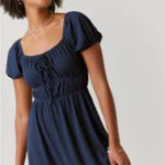 Mel + Rose NWT Francesca's Collections Navy Mini Short Sleeve Skater Dress M Blue Size M Photo 0