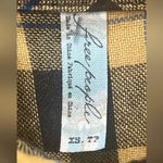 Free People Gauzy Plaid Black Yellow Button Down Shirt size XS oversized Photo 6