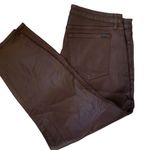 7 For All Mankind Jen7 by 7FAM Ankle Skinny Leg Stretch Jeans Brown Sateen Sz 20 Photo 2