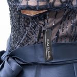 R&M Richards – Sequin & Satin Mother of the Bride Midi Gown Blue Size 16 Photo 9