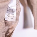 Mes Demoiselles Paris Cotton Cashmere Knit High Low Hem Crew Neck Sweater Beige Photo 2