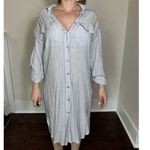 The Kooples The Koopes SPORT Blue White Striped Button Down Shirt Dress Size 2 Photo 1