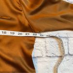 Vince Tie Neck Popover 100% silk blouse copper rust brown bronze L Photo 4