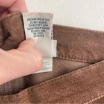 L.L.Bean A-Line Midi Skirt Brown Size 8 Faux Suede Brushed Cotton Photo 7