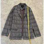 Rachel Zoe  Women’s Fall Blazer Size Med Very GUC Jacket Open Front Black White Photo 9