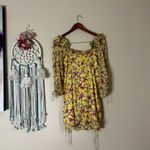 For Love & Lemons  Beaumont Floral Dress Yellow Size Large Photo 0