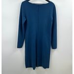 J.Jill Dark teal Blue Seamed Wool Blend Sweater Dress Long Sleeve Size Small Photo 7