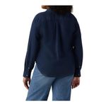 Levi's NWT Women's Darlene Utility Button Down Shirt Navy Large Photo 1
