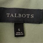 Talbots sage green 100% Cotton jacket with tie waist & POCKETS. SMALL. EUC Photo 13