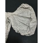 ZARA Women Black White Polka Dot Off Shoulder Ruffle Puff Sleeve Dress Size XL Photo 4