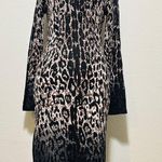 Carmen Marc Valvo Long-Sleeve Ombre Leopard-Print Sheath Dress Photo 6
