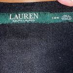 LRL Ralph Lauren Denim Dress Plus 14W 1/4 Zip New Leather Trim Neutral Classic Blue Photo 6