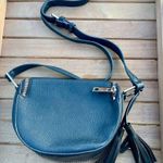 Free People Few People Bond St. Saddle Crossbody Bag Blue Photo 4