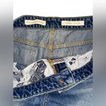 Pilcro and the Letterpress Pilcro medium wash cropped “hyphen” jeans with fringe detail Photo 3