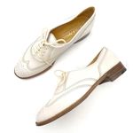 Gravati Garys Ivory White Leather Wingtip Oxford Shoes Size 7.5 Italian Brogues Photo 0