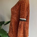 THML Velour Bell Sleeve Burnt Orange Sweater Sz Small NWT Photo 6
