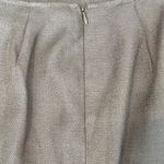 Talbots  sz 2P tan mini skirt with shimmery gold threads back zip fully lined EUC Photo 7